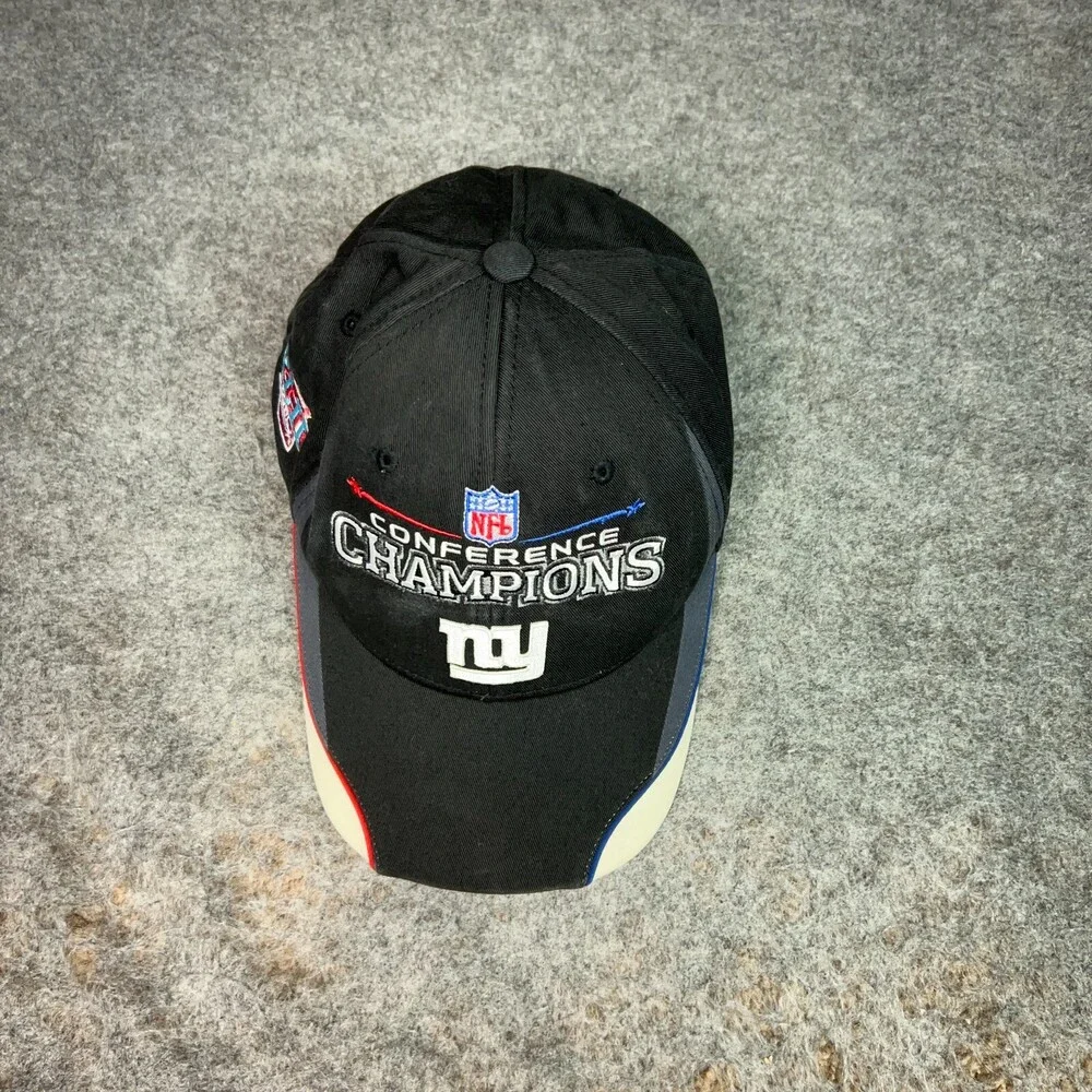 New‎ York Giants Mens Hat Cap Black White Adjustable Super Bowl XLII Reebok NFL